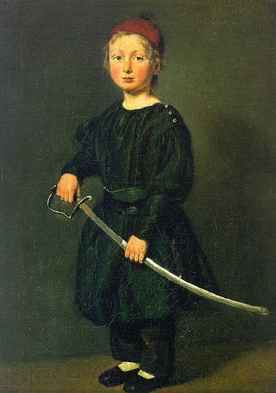 Christian Albrecht Jensen Portrait of a Boy : One of the Artist's Sons Norge oil painting art